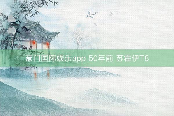 豪门国际娱乐app 50年前 苏霍伊T8
